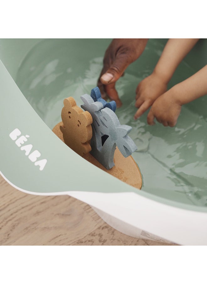 Camele’O 1st Age Baby Bath With Non-Slip Soft Touch Design, Sage Green