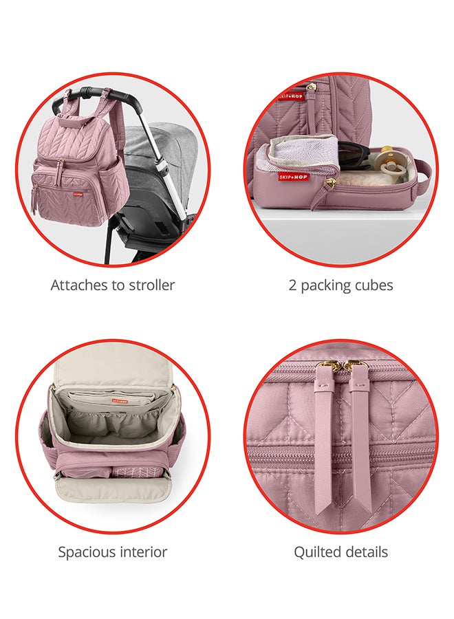 Forma Diaper Backpack, Mauve Mist