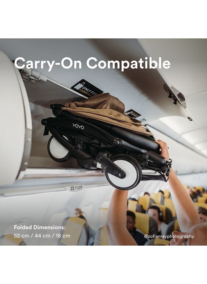 Stokke YOYO 0+ Newborn Pack, Ginger Color, Premium Flat-Lay Infant Nest with 5‑Point Harness and UPF 50+ Canopy, Travel-Stroller Accessory for YOYO2 Frames