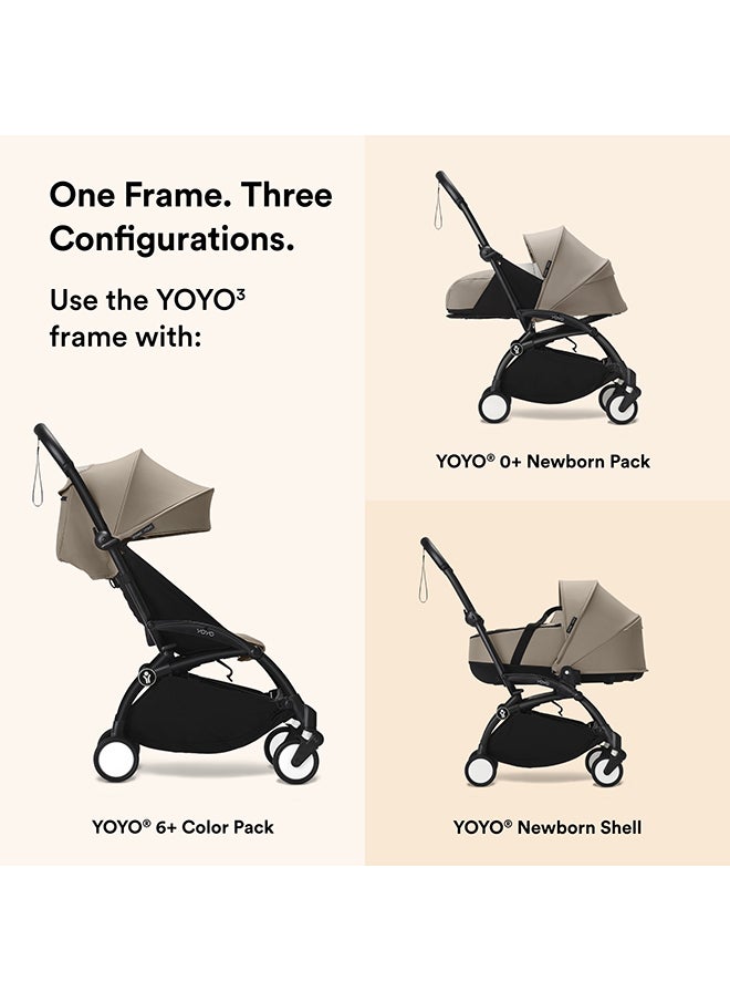 Yoyo3 Frame Black, Premium Stroller Frame For Yoyo3 In Black