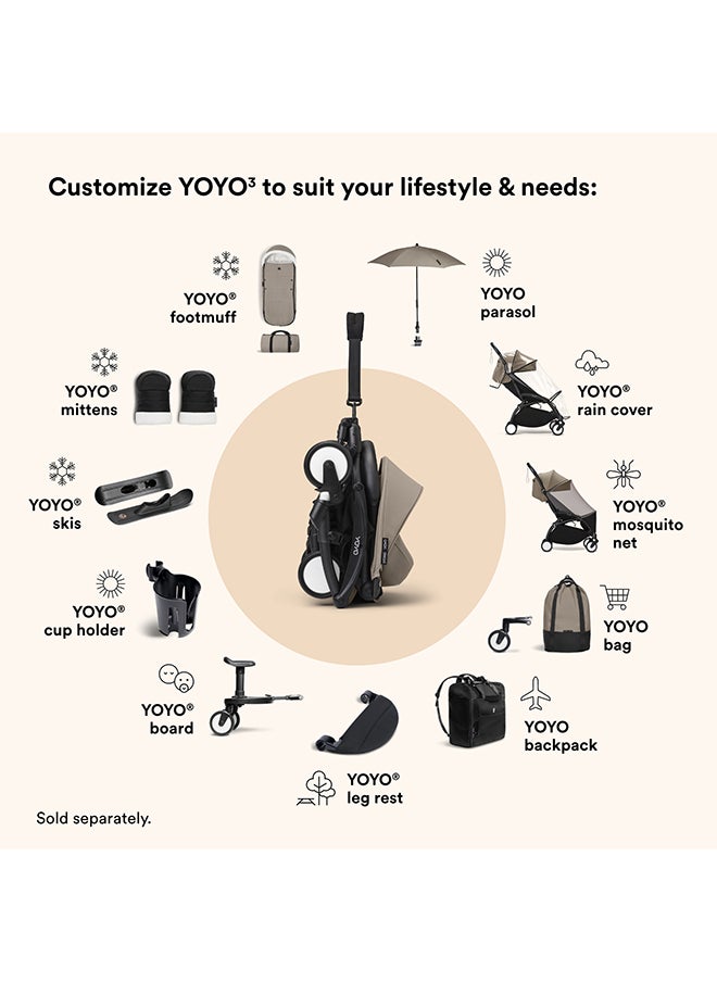 Yoyo3 Frame Black, Premium Stroller Frame For Yoyo3 In Black
