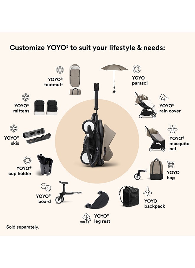 Yoyo3 Frame White, Sleek Stroller Frame For Yoyo3 In White