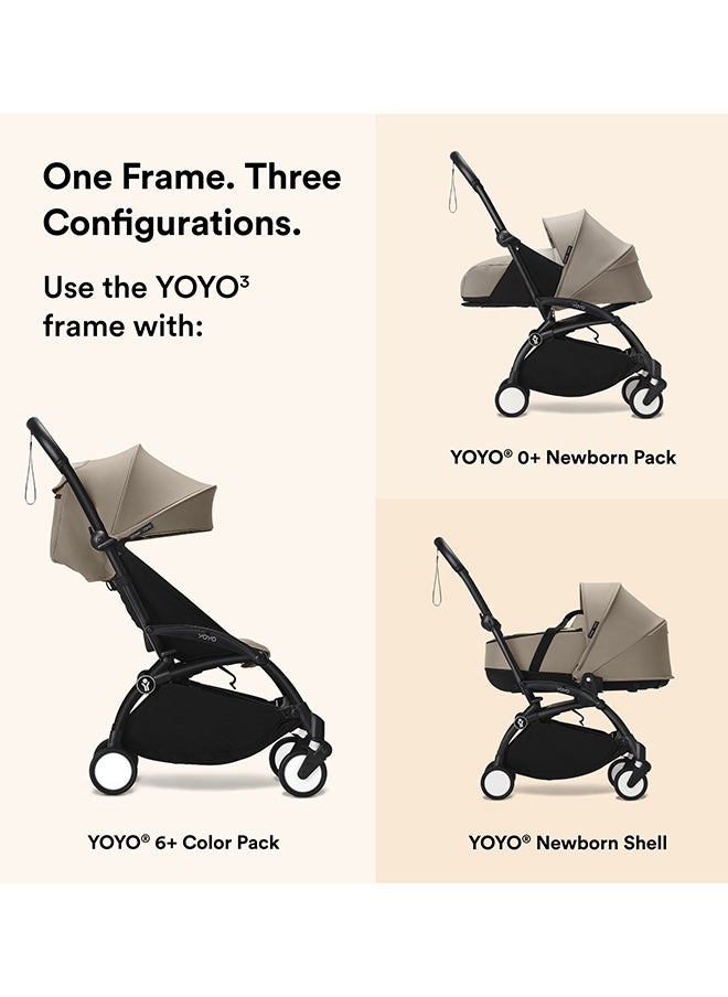 Yoyo3 Frame White, Sleek Stroller Frame For Yoyo3 In White