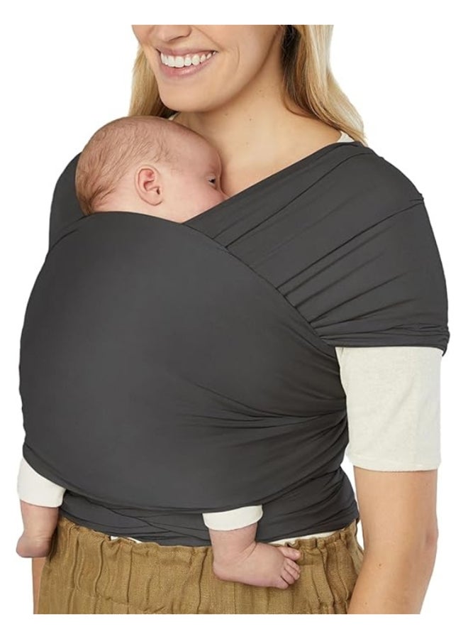 Aura Sustainably Sourced Knit Baby Wrap, Soft Black