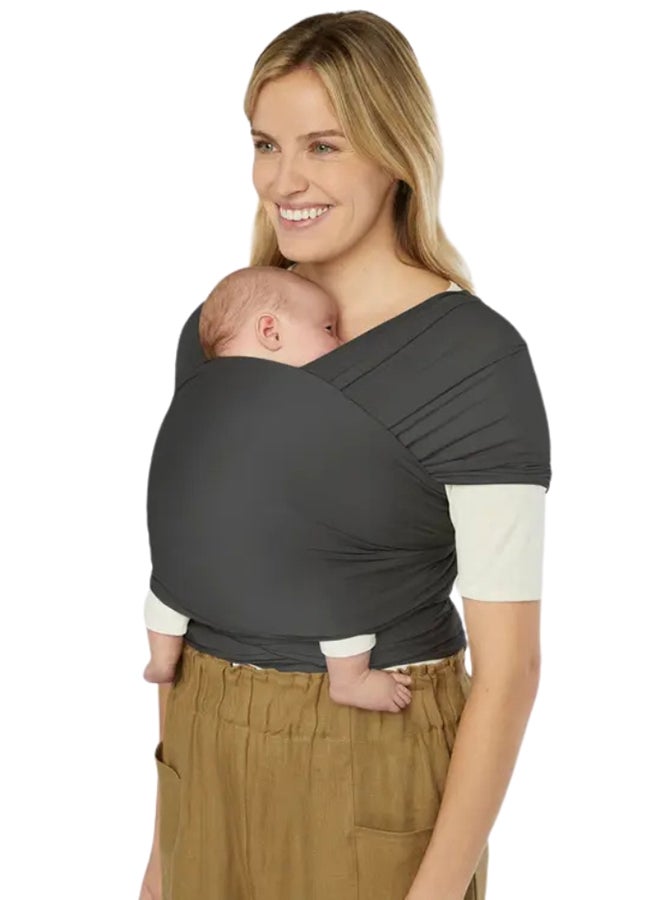Aura Sustainably Sourced Knit Baby Wrap, Soft Black