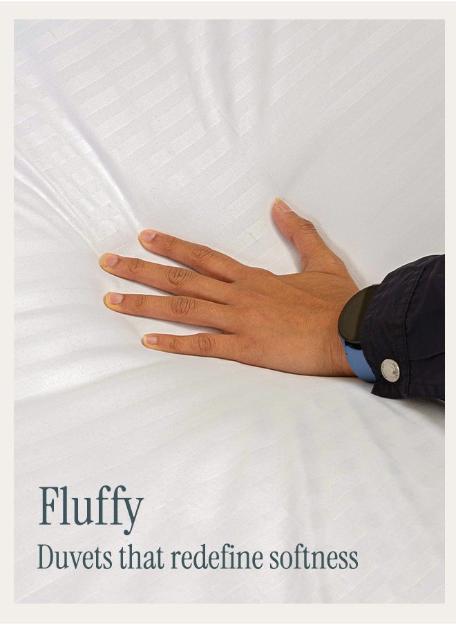 Premium White Duvet – Hotel-Quality Softness & Year-Round Comfort, Ultra-Fluffy, Breathable & Lightweight Warmth (Double 220x240 cm | Single 210x160 cm)