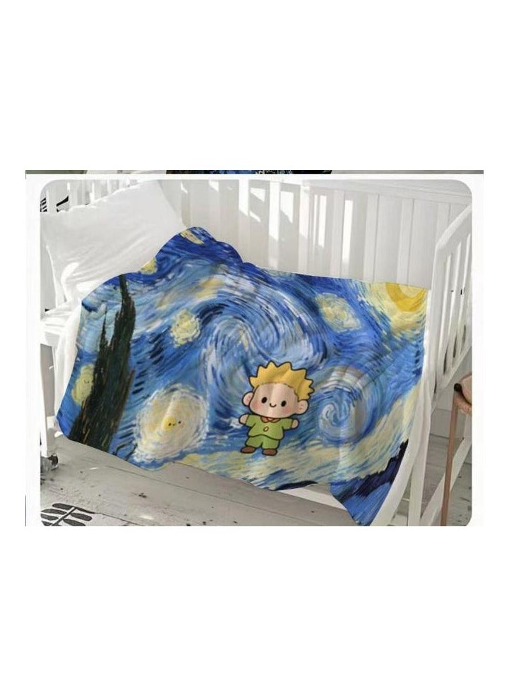 Children's or student cartoon flannel thin blanket (warm and comfortable, suitable for sleep, games) 100cm*150cm - 148