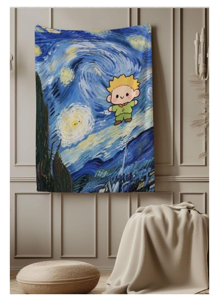 Children's or student cartoon flannel thin blanket (warm and comfortable, suitable for sleep, games) 100cm*150cm - 148