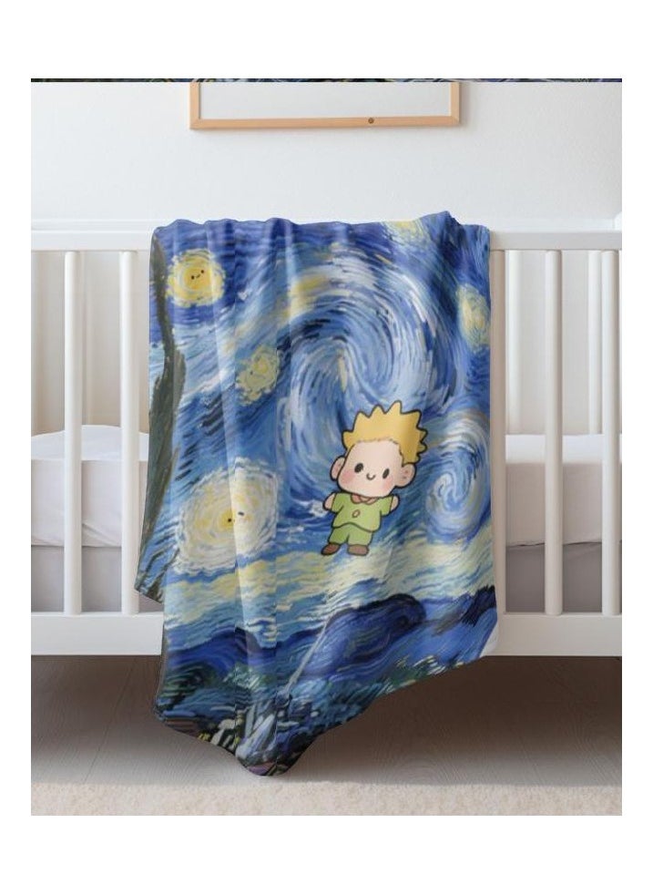 Children's or student cartoon flannel thin blanket (warm and comfortable, suitable for sleep, games) 100cm*150cm - 148