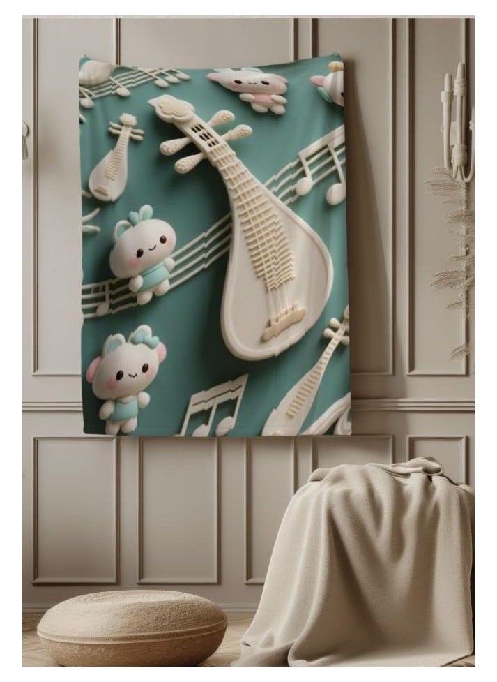 Children's or student cartoon flannel thin blanket (warm and comfortable, suitable for sleep, games) 100cm*150cm
