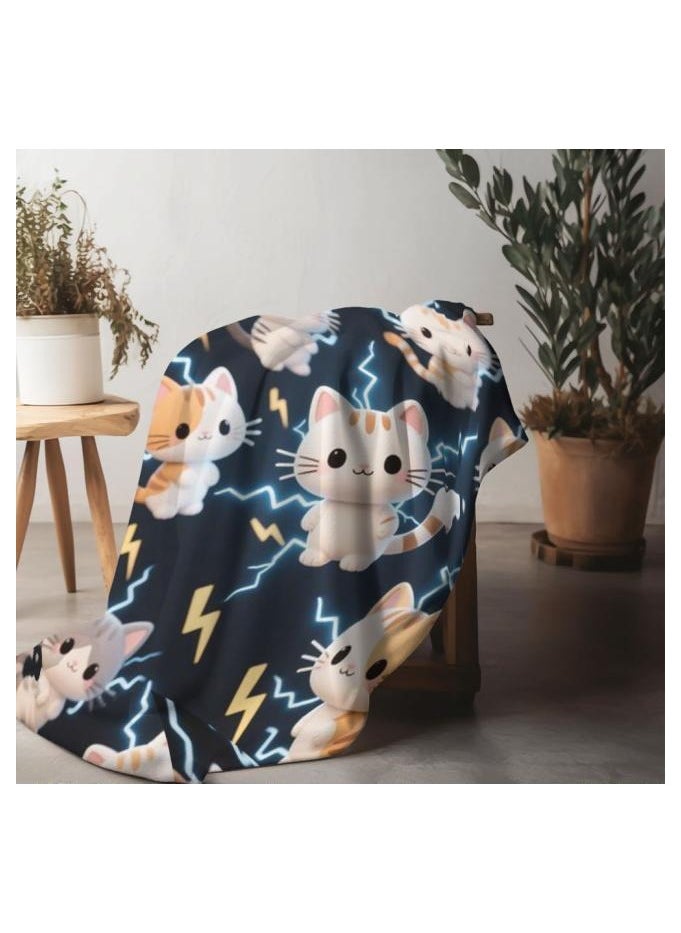 Children's or student cartoon flannel thin blanket (warm and comfortable, suitable for sleep, games) 100cm*150cm - 136