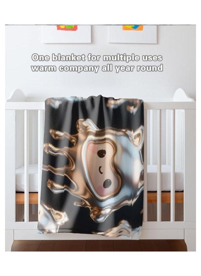 Children's or student cartoon flannel thin blanket (warm and comfortable, suitable for sleep, games) 100cm*150cm - 118