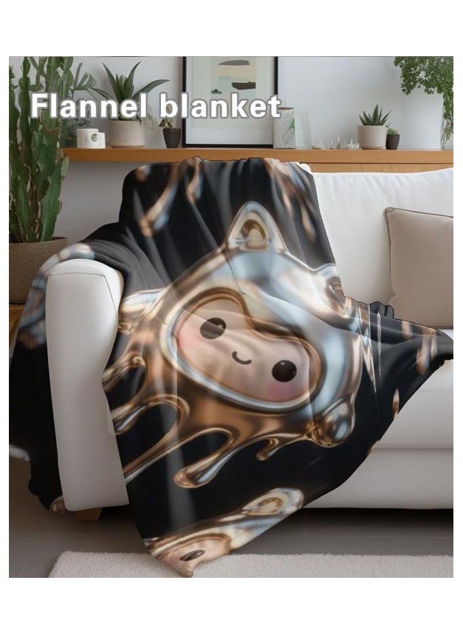 Children's or student cartoon flannel thin blanket (warm and comfortable, suitable for sleep, games) 100cm*150cm - 118