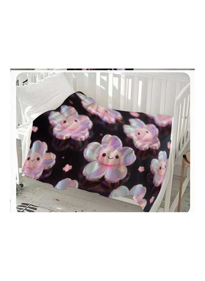 Children's or student cartoon flannel thin blanket (warm and comfortable, suitable for sleep, games) 100cm*150cm