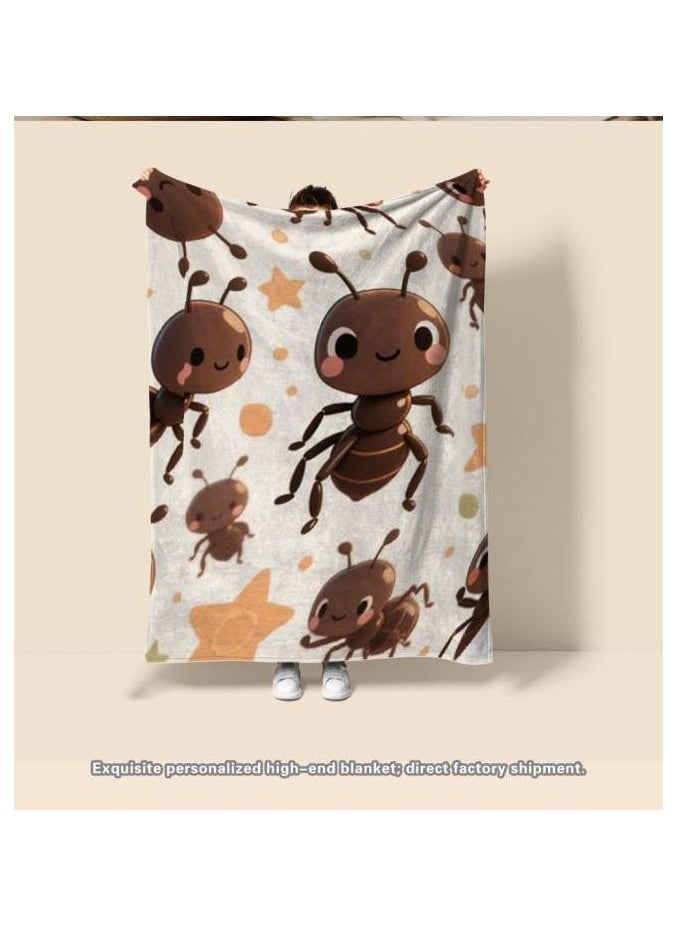 Children's or student cartoon flannel thin blanket (warm and comfortable, suitable for sleep, games) 100cm*150cm