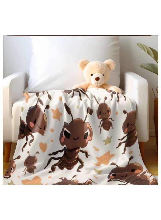 Children's or student cartoon flannel thin blanket (warm and comfortable, suitable for sleep, games) 100cm*150cm