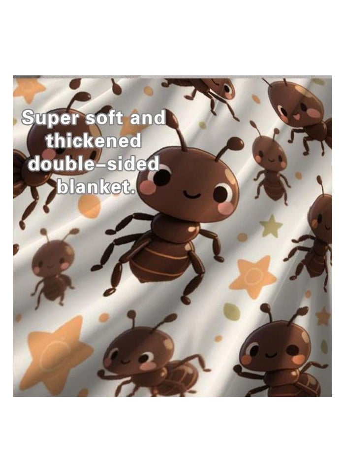 Children's or student cartoon flannel thin blanket (warm and comfortable, suitable for sleep, games) 100cm*150cm