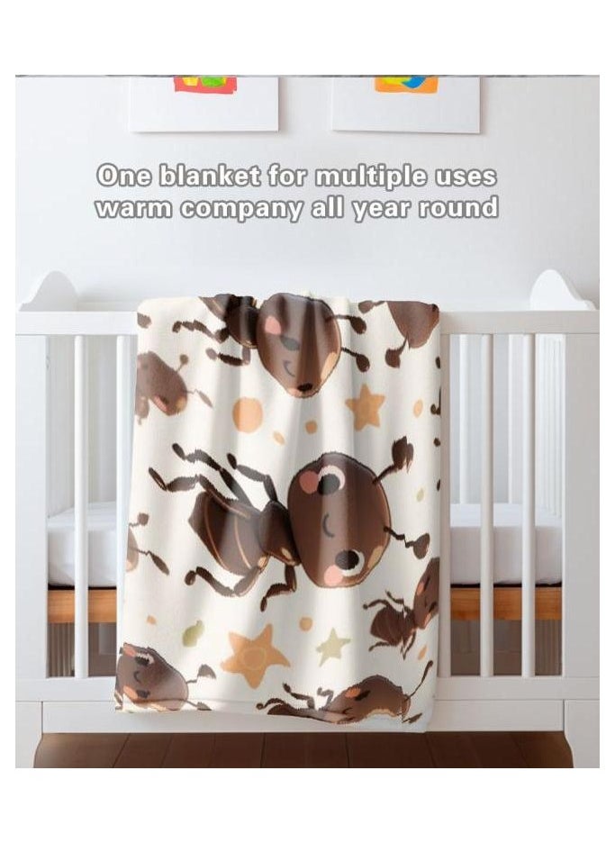 Children's or student cartoon flannel thin blanket (warm and comfortable, suitable for sleep, games) 100cm*150cm