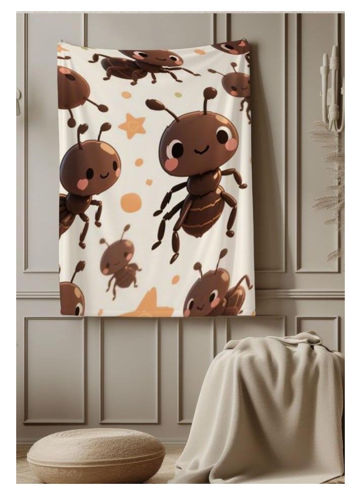 Children's or student cartoon flannel thin blanket (warm and comfortable, suitable for sleep, games) 100cm*150cm