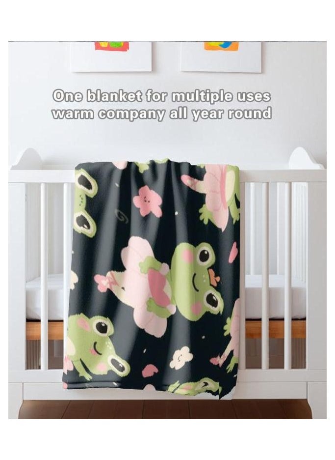 Children's or student cartoon flannel thin blanket (warm and comfortable, suitable for sleep, games) 100cm*150cm