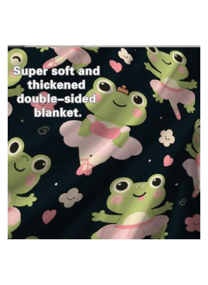 Children's or student cartoon flannel thin blanket (warm and comfortable, suitable for sleep, games) 100cm*150cm