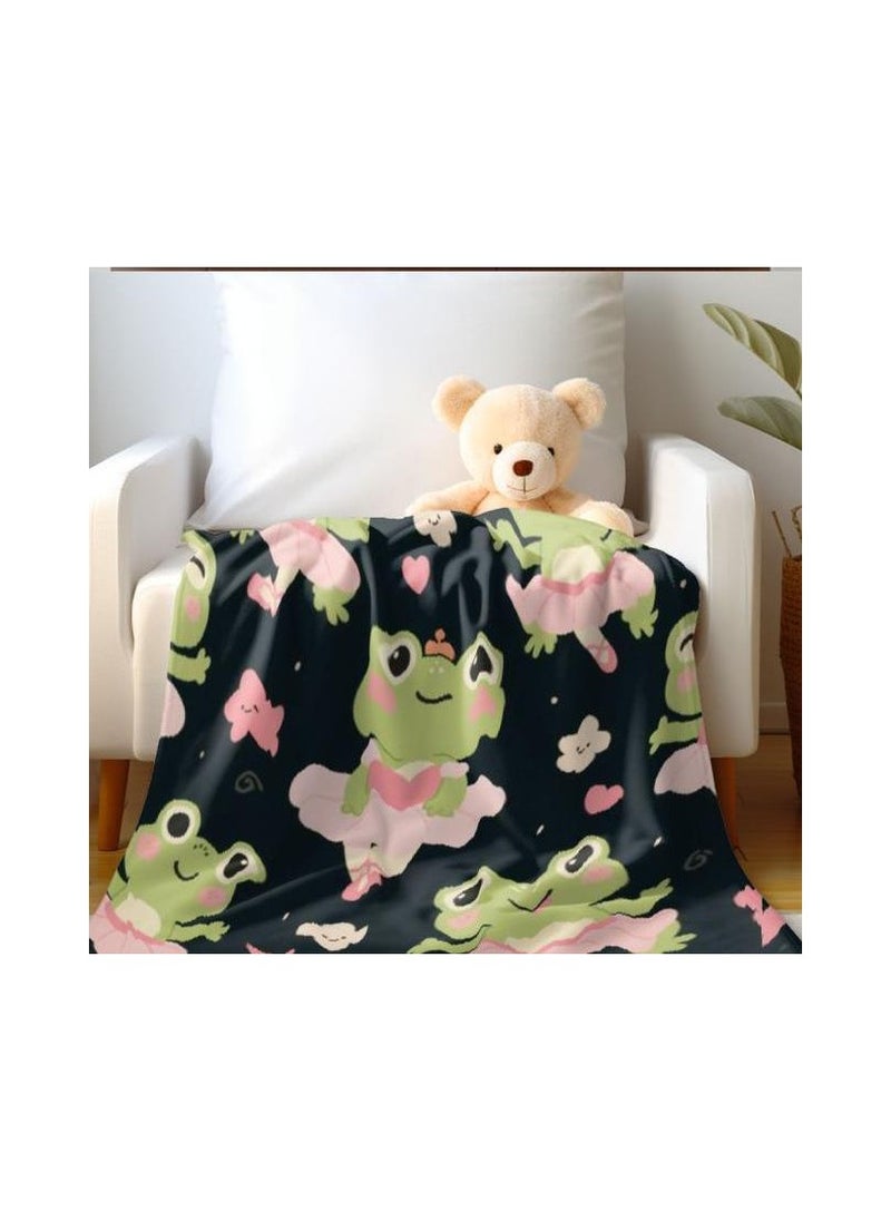 Children's or student cartoon flannel thin blanket (warm and comfortable, suitable for sleep, games) 100cm*150cm