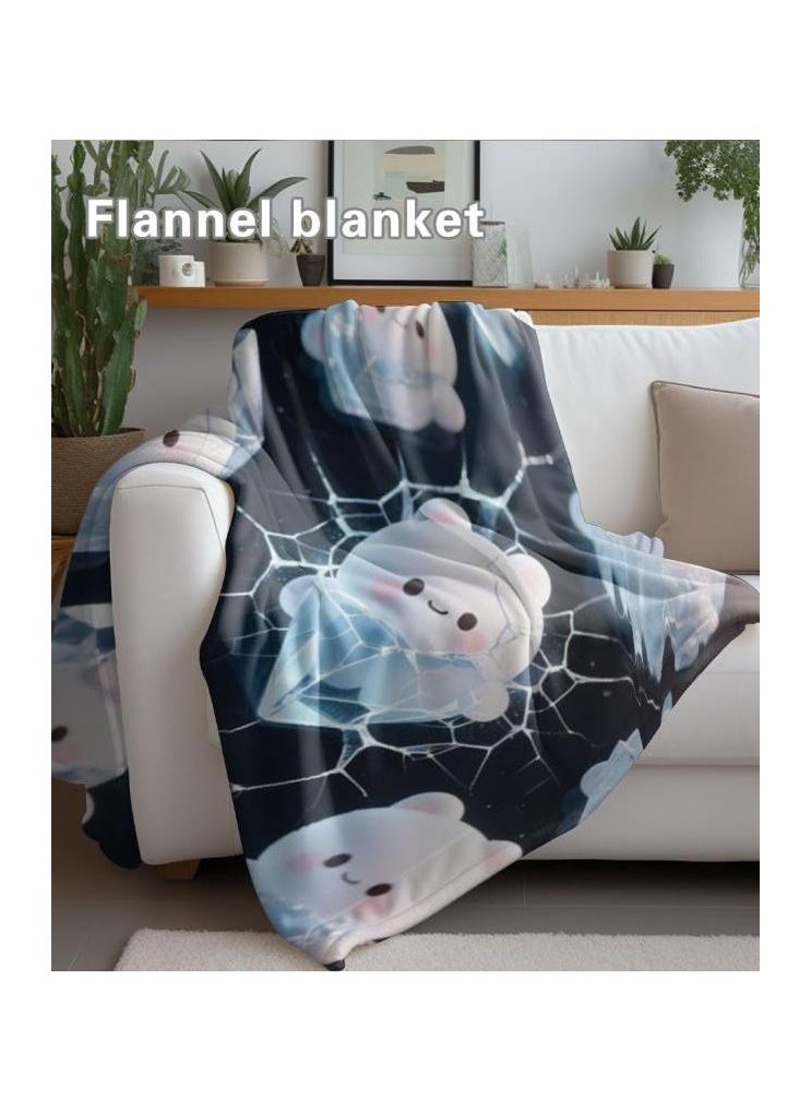 Children's or student cartoon flannel thin blanket (warm and comfortable, suitable for sleep, games) 100cm*150cm