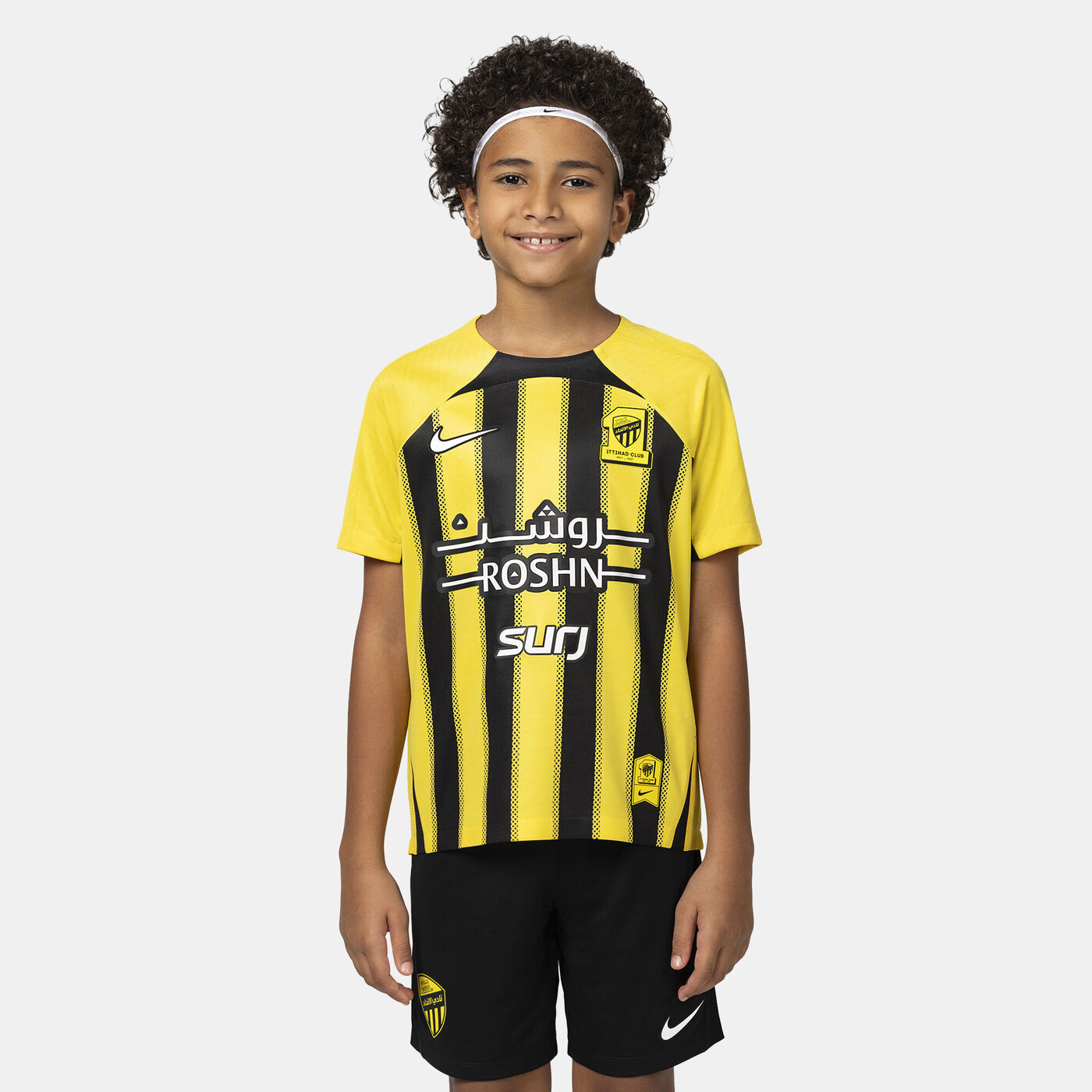 Kids' Al-Ittihad 2024/25 Home Replica Football Jersey
