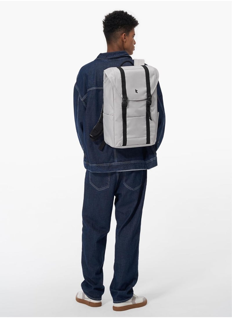 VintPack-TA1 Flap Laptop Backpack, Lightweight, Water-Resistant Travel Casual Daypack, Slim Durable Work-pack Rucksack for 13-16 Inch MacBook Laptop, Large Capacity, Eco-Friendly Backpack 22L