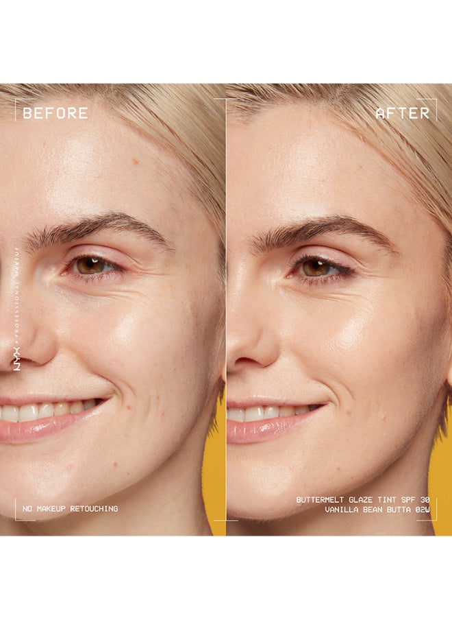 Buttermelt Glaze Soft Glow Skin Tint + SPF/FPS 30 Foundation 12h Wear Vanilla Bean Butta