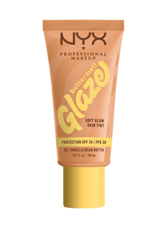 Buttermelt Glaze Soft Glow Skin Tint + SPF/FPS 30 Foundation 12h Wear Vanilla Bean Butta