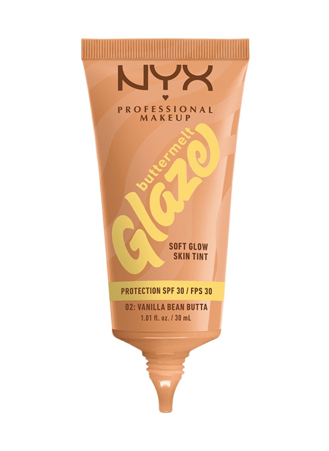 Buttermelt Glaze Soft Glow Skin Tint + SPF/FPS 30 Foundation 12h Wear Vanilla Bean Butta