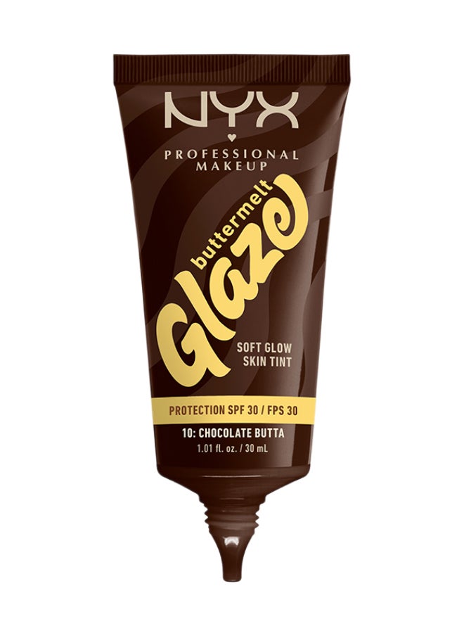 Buttermelt Glaze Soft Glow Skin Tint + SPF/FPS 30 Foundation 12h Wear Chocolate Butta