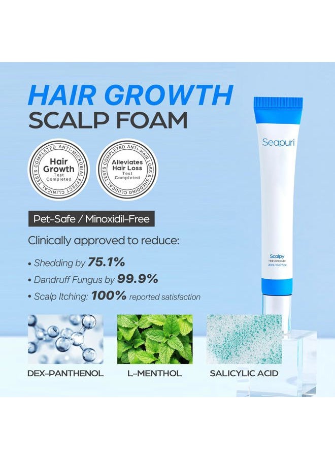 Scalpy Hair Growth Serum for Hair Loss & Thinning | Mothers Day Gifts for Mom | Scalp Massager Treatment w/Salicylic Acid, Menthol, Dexpanthenol | Non-Greasy, Lightweight | Exfoliate Dandruff