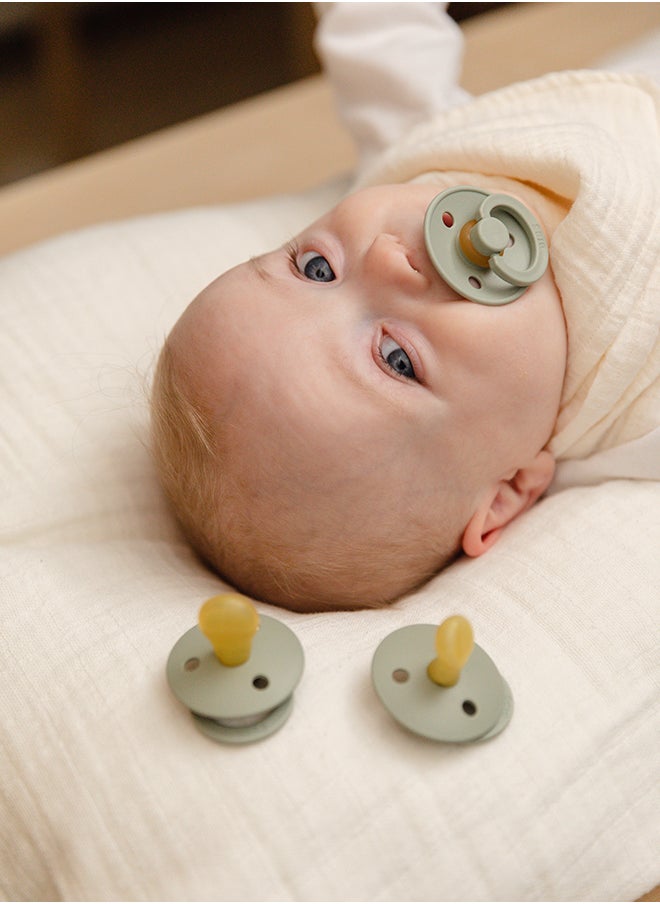 Colour Latex Pacifiers, Size 2, Anatomical, 2-Pack, Ivory And Blush