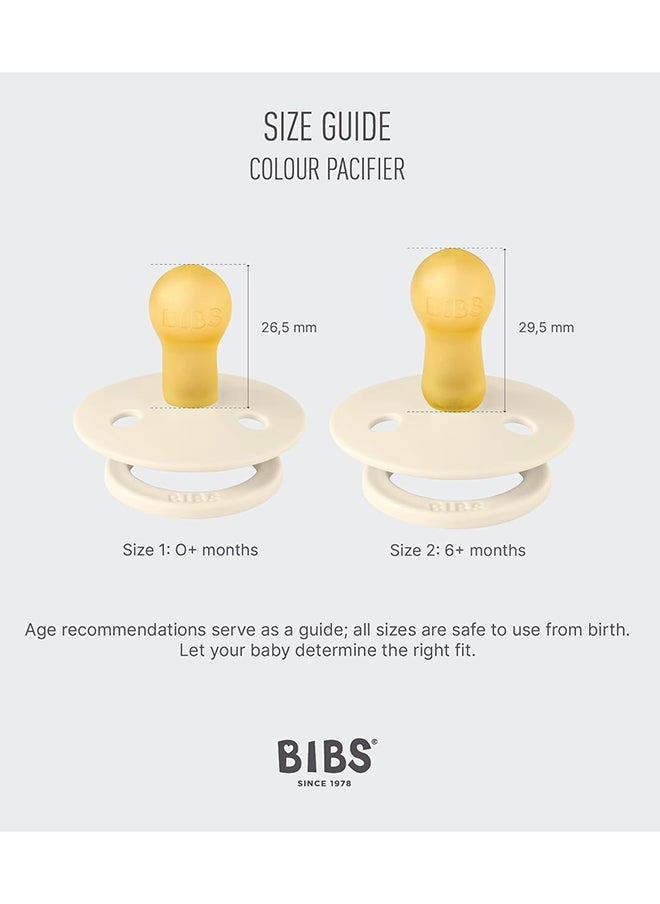 Liberty Colour Latex Pacifiers, Size 2, Capel Design, 2-Pack, Blush Mix