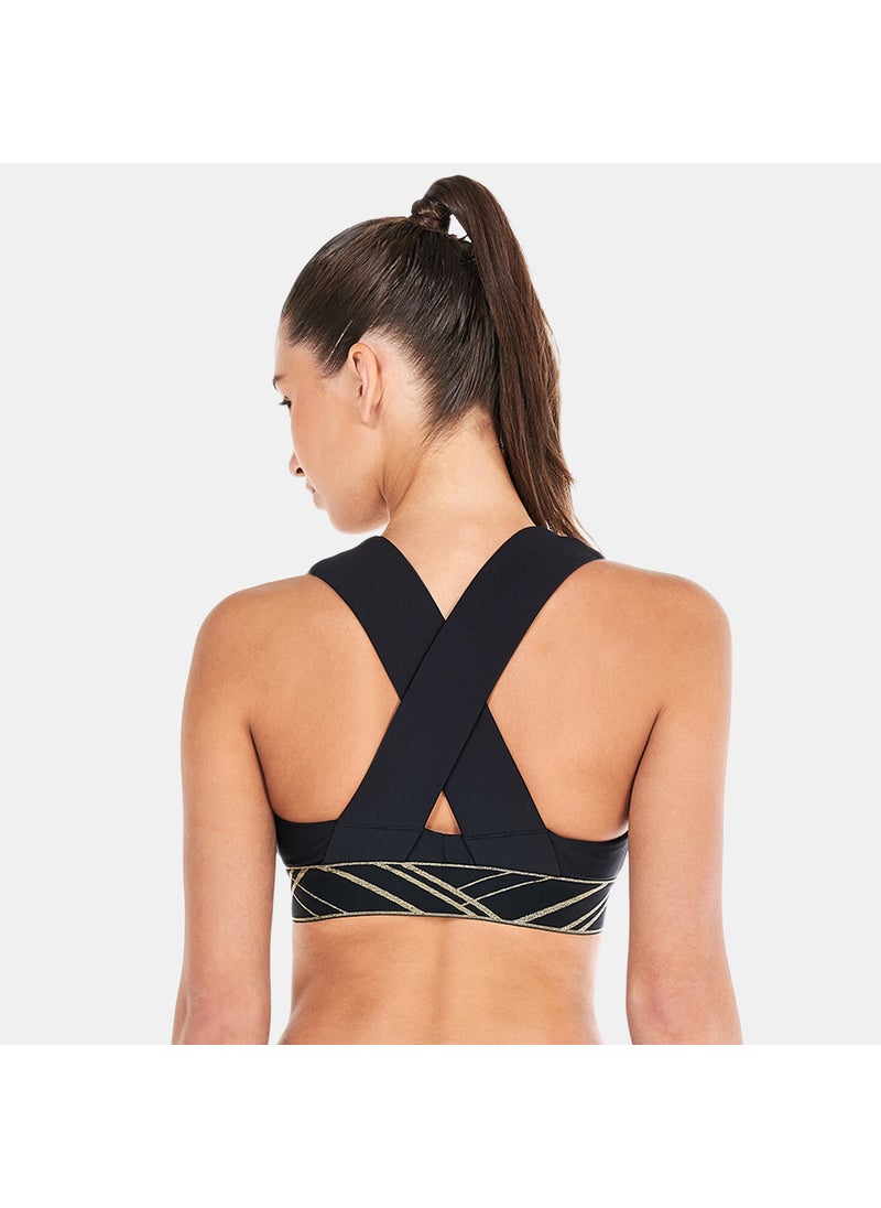 Women's Mid-Impact Deco Glam Sports Bra