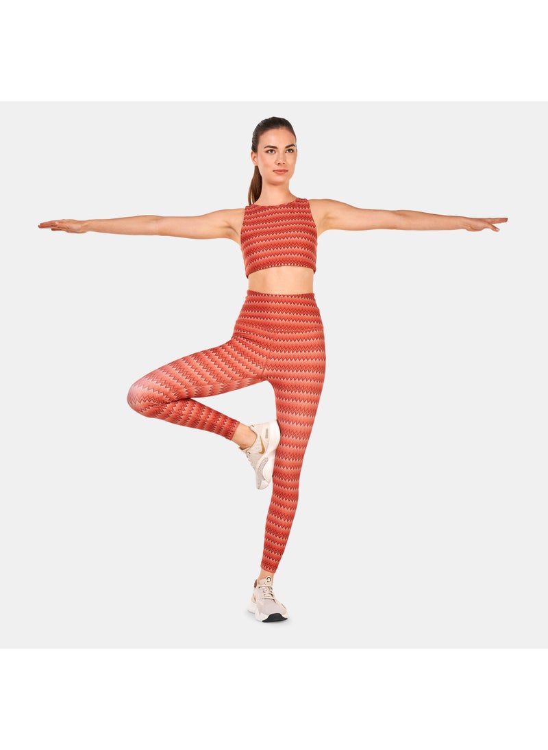Women's Paprika Chevron Open Back Sports Bra