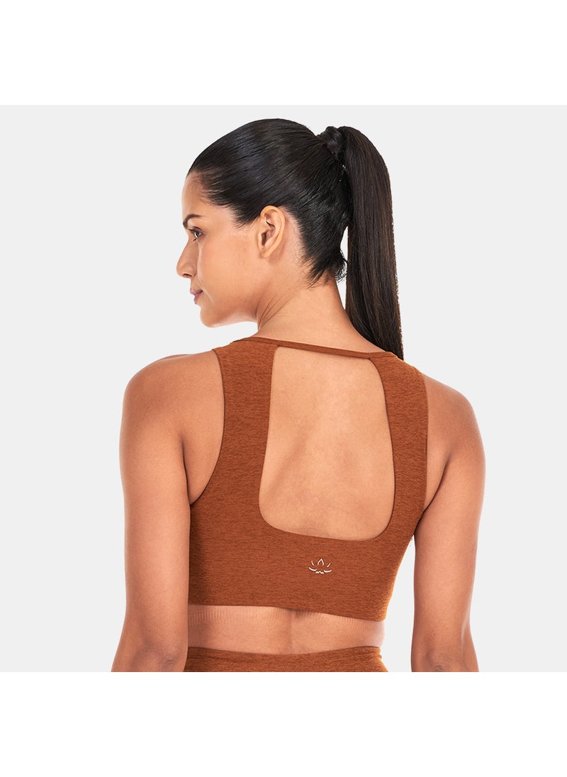 Women's Spacedye Open Back Sports Bra