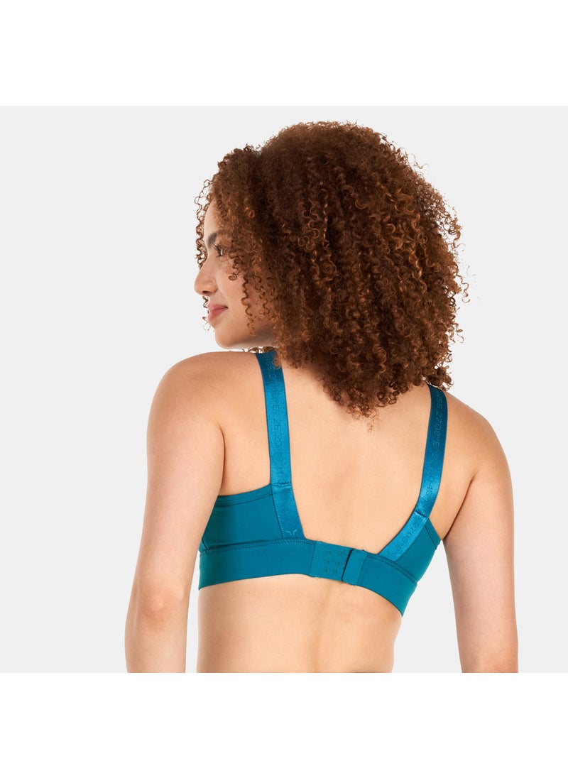 Women's High-Neck Perforated Sports Bra