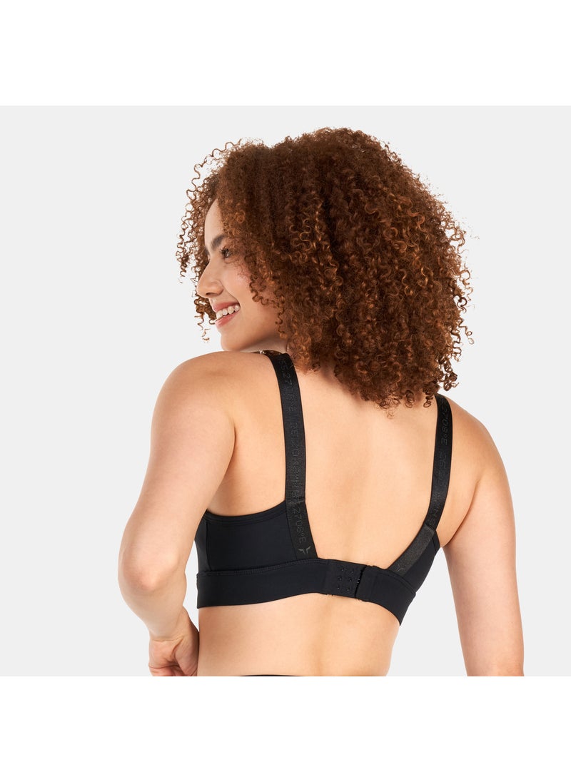 Women's High-Neck Perforated Sports Bra