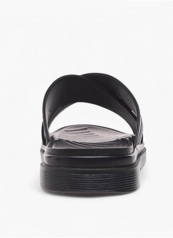 Cross Strap Slip-On Comfort Sandals