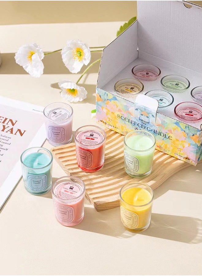Scented Candles Gifts for Home, Candle Set 6 Pack 55g Soy Candles Bulk Gift, Birthday Gifts for Her Thank You Gifts, Gift Ideas for Housewarming Bridesmaid Proposal