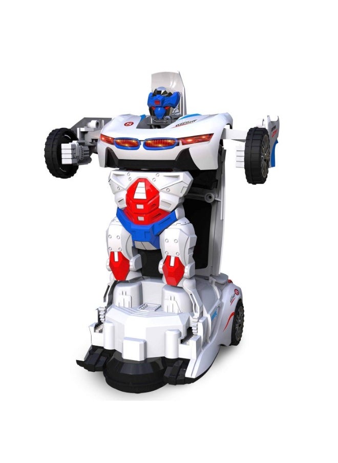 2-in-1 Deform Robot Car Toy for Kids – Automatic Transforming Car with Bump and Go Action