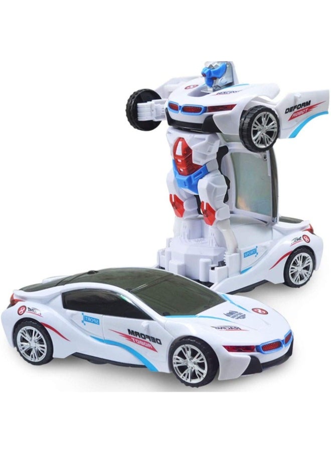 2-in-1 Deform Robot Car Toy for Kids – Automatic Transforming Car with Bump and Go Action