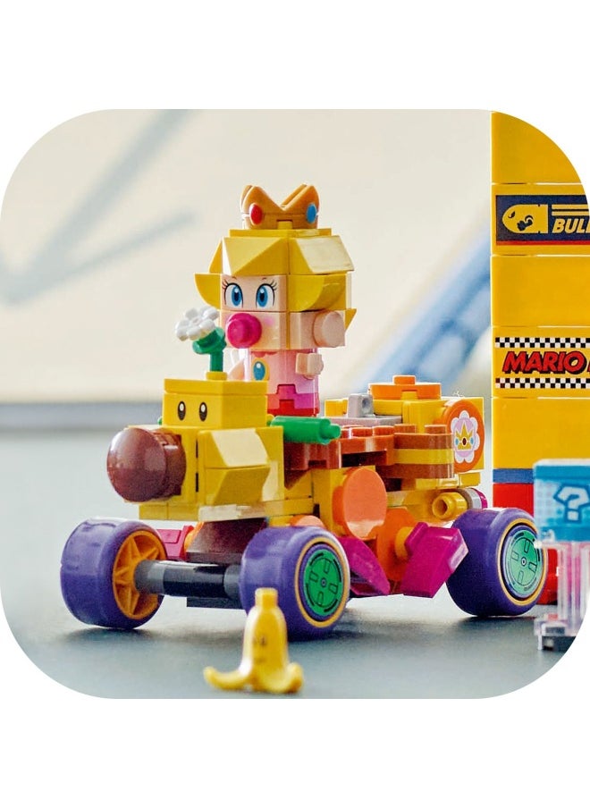 Super Mario: Mario Kart – Baby Peach & Grand Prix Building Toy Set, with 4 Nintendo Character Figures and 4 Vehicles Incl. Standard Bike, Gift for 8 Plus Year Old Boys, Girls and Gamers 72036 (823 pieces)
