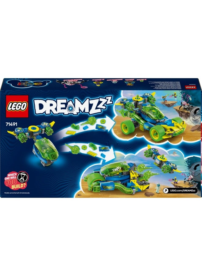 DREAMZzz 2in1 Mateo and the Z-Blob Action Race Car to Motorbike Toy, Vehicle Set for 8 Plus Year Old Boys & Girls, Includes z-Blob, a Spider Figure and 2 Minifigures 71491 (485 pieces)