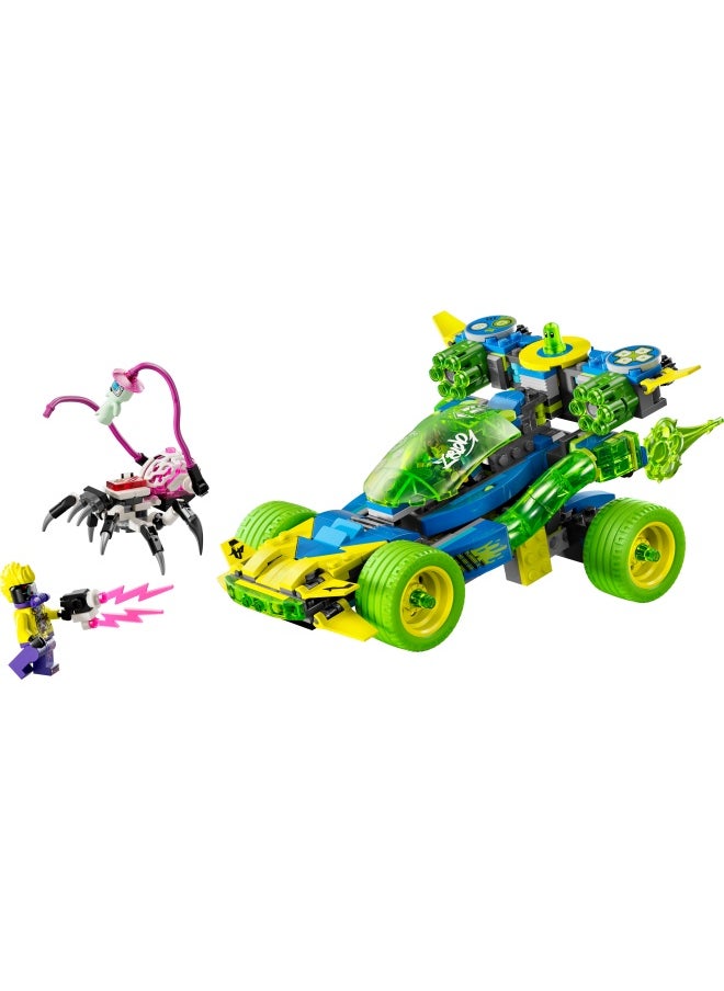 DREAMZzz 2in1 Mateo and the Z-Blob Action Race Car to Motorbike Toy, Vehicle Set for 8 Plus Year Old Boys & Girls, Includes z-Blob, a Spider Figure and 2 Minifigures 71491 (485 pieces)