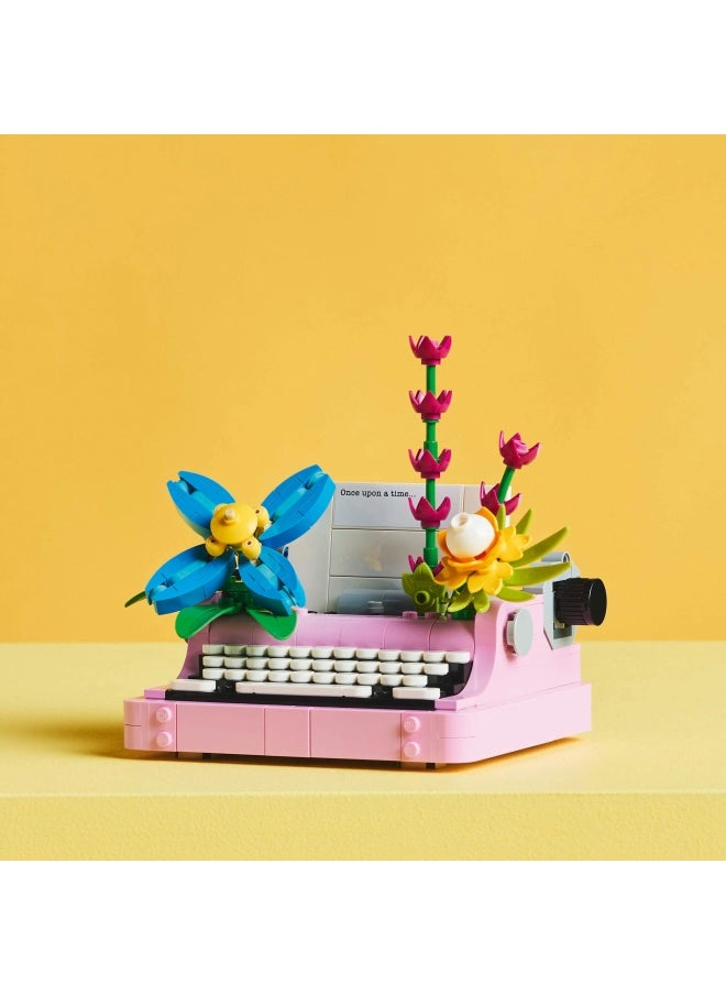 Creator 3in1 Typewriter with Flowers Toy - Transforms into a Keytar Model or a Flowerpot with Pen & Notebook - Building Set for 8+ Year Old Girls & Boys - Creative Birthday Gift - 31169 (363 pieces)