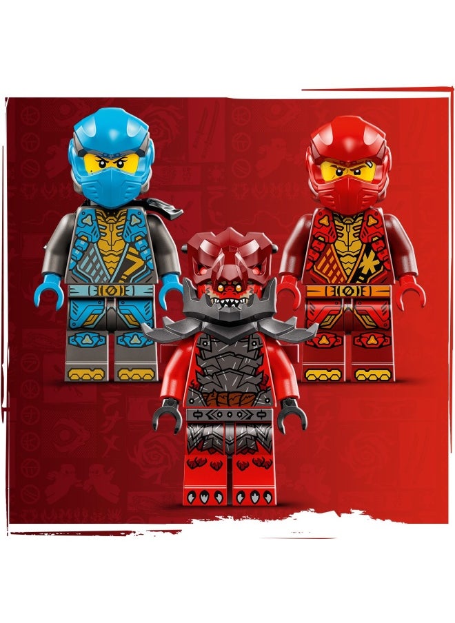 NINJAGO Kai’s Mech Storm Rider - Ninja Toy with a Flying Motorbike, Action Figure & 3 Minifigures - Birthday Gift Idea for 7 Plus Year Old Boys, Girls and Dragons Rising Fans 71830 (333 pieces)